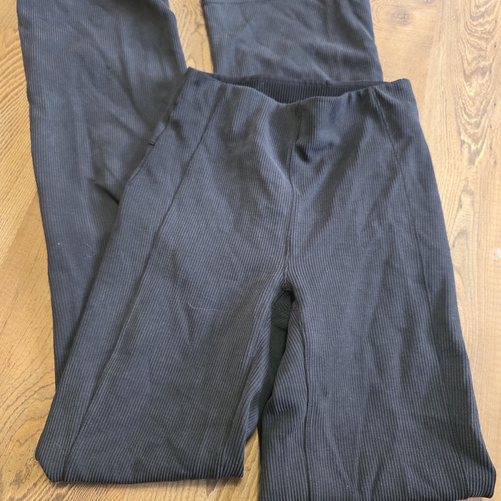 lululemon athletica Black Ribbed Straight Leg Pants